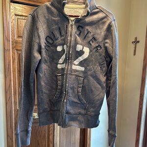 Hollister Gray Zip-Up Hoodie